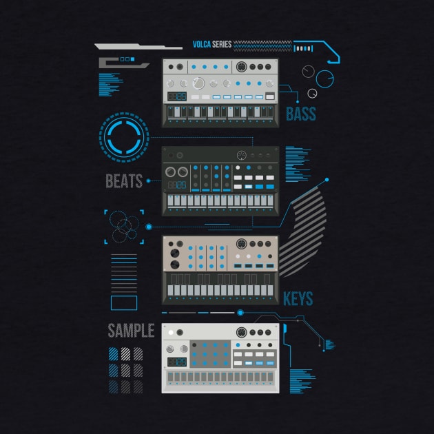 Volca Series / Blue by Synthshirt